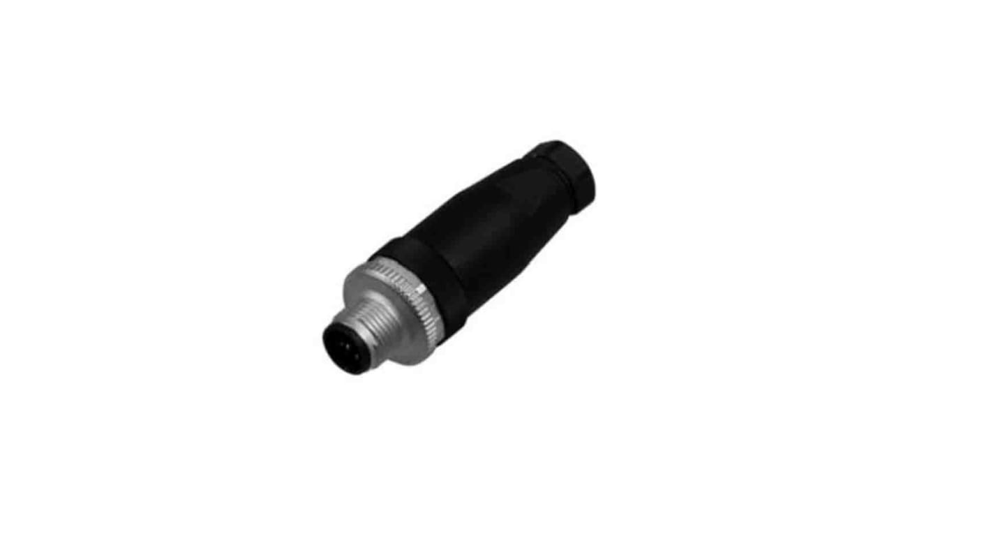 Pepperl + Fuchs Connector, 4 Contacts, Screw, M12 Connector, Plug, V1S-G-BK Series