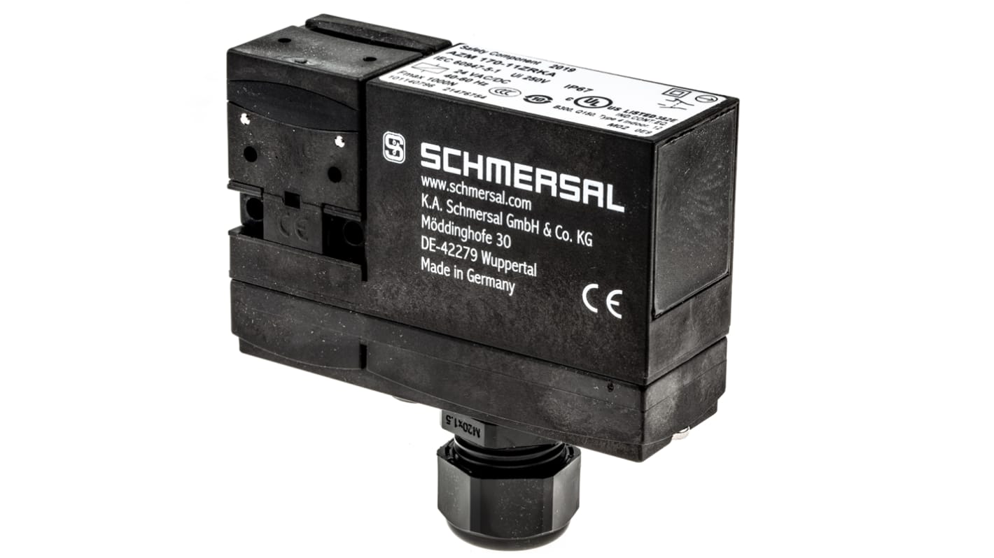 Schmersal AZM 170 Series Solenoid Interlock Switch, Power to Lock, 24V ac/dc