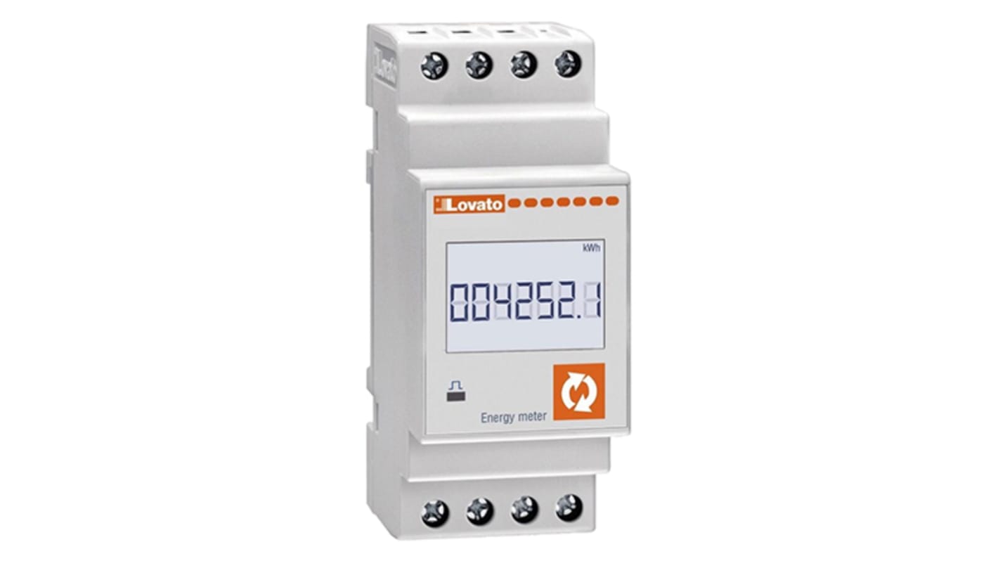 Lovato 1 Phase LCD Energy Meter, Type Electronic