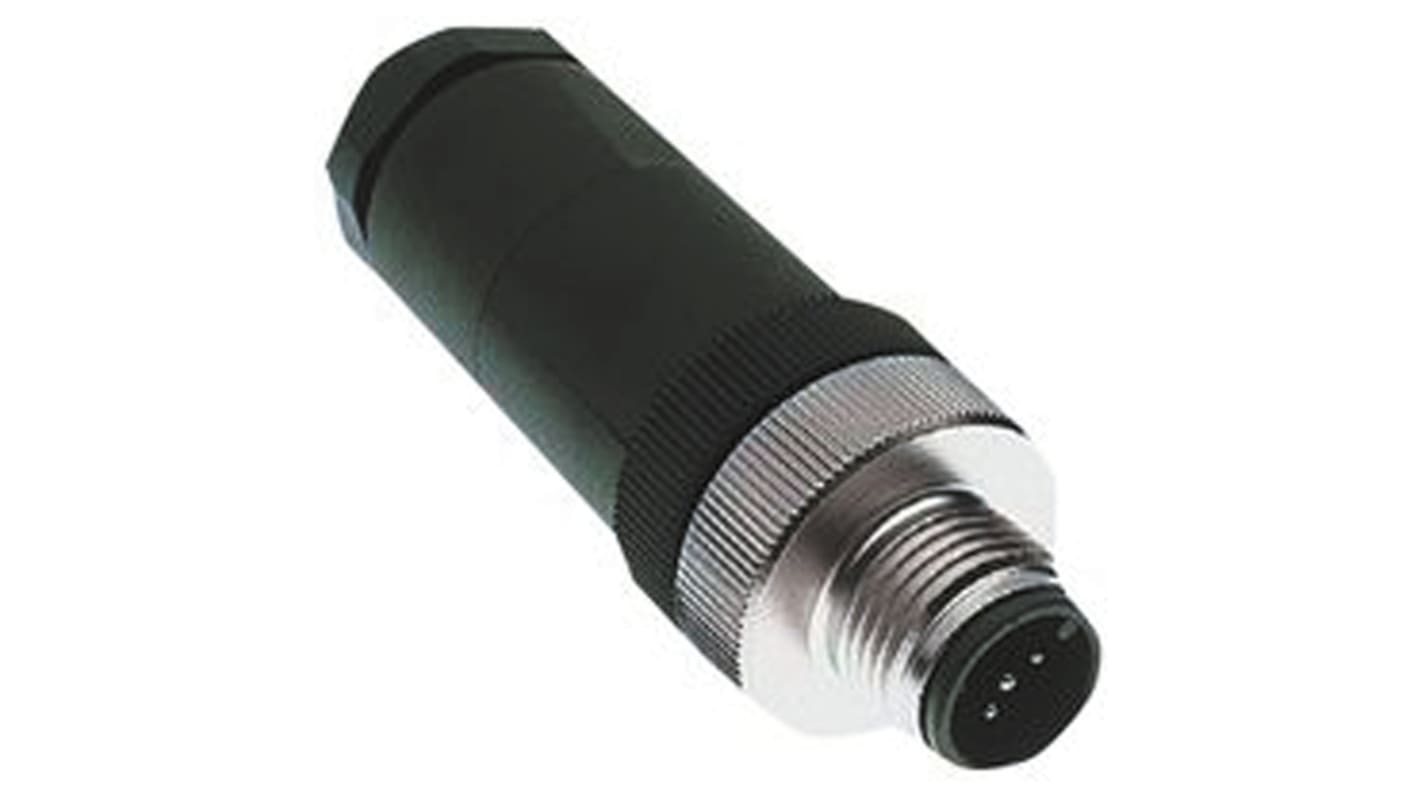 Turck Circular Connector, 4 Contacts, Cable Mount, M12 Connector, Socket, Male, IP67, BS Series