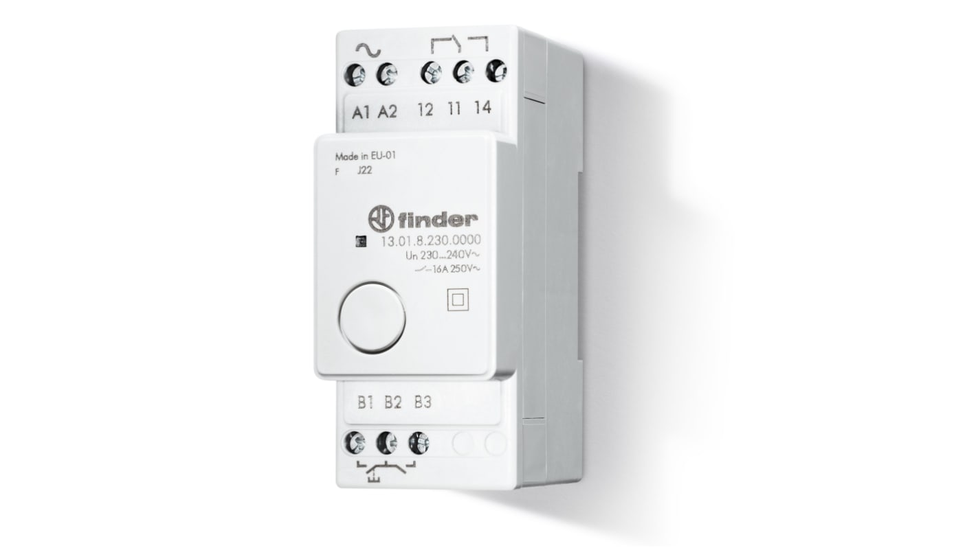 Finder DIN Rail Monostable Relay, 230 → 240V ac Coil, 16A Switching Current, SPDT