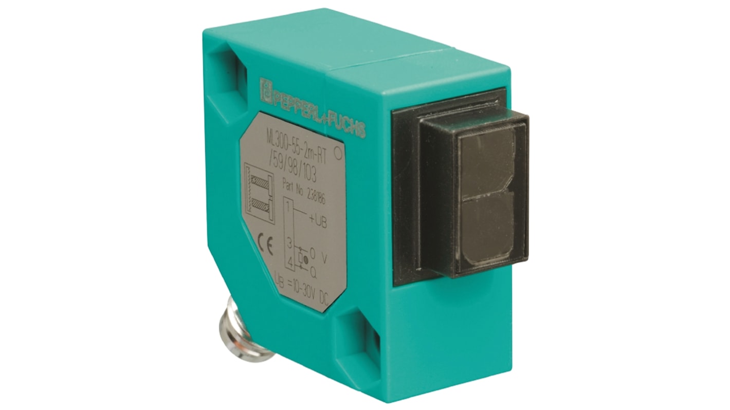 Pepperl + Fuchs Diffuse Photoelectric Sensor, Block Sensor, 0 → 1.2 m Detection Range