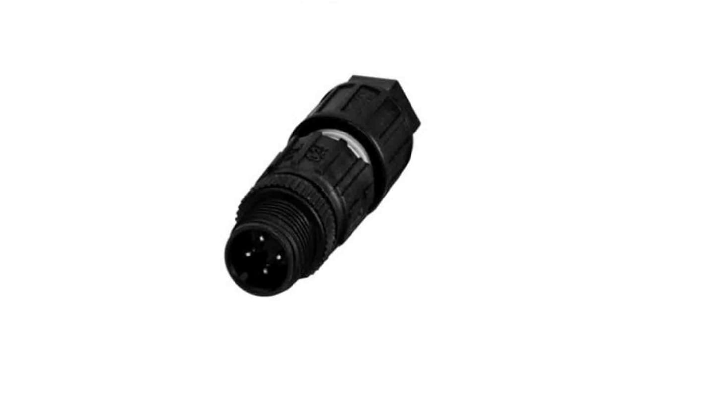 Pepperl + Fuchs Connector, 4 Contacts, Screw, M12 Connector, Plug, V1S-G-Q3 Series