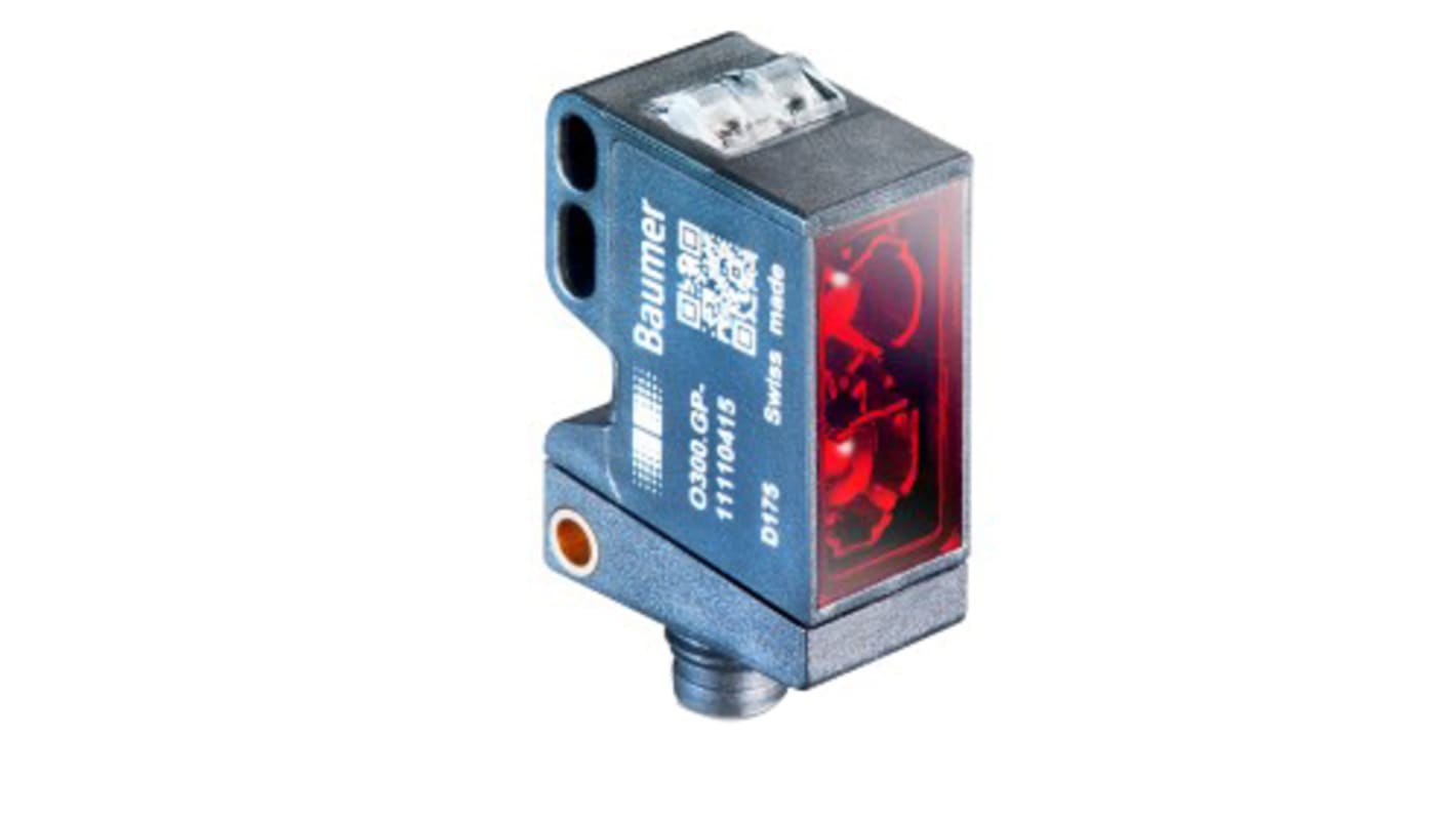 Baumer Diffuse Photoelectric Sensor, Block Sensor, 15 mm → 120 mm Detection Range IO-LINK
