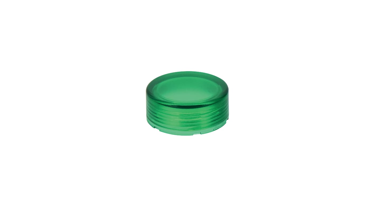 Green Round Push Button Lens for use with YW9Z