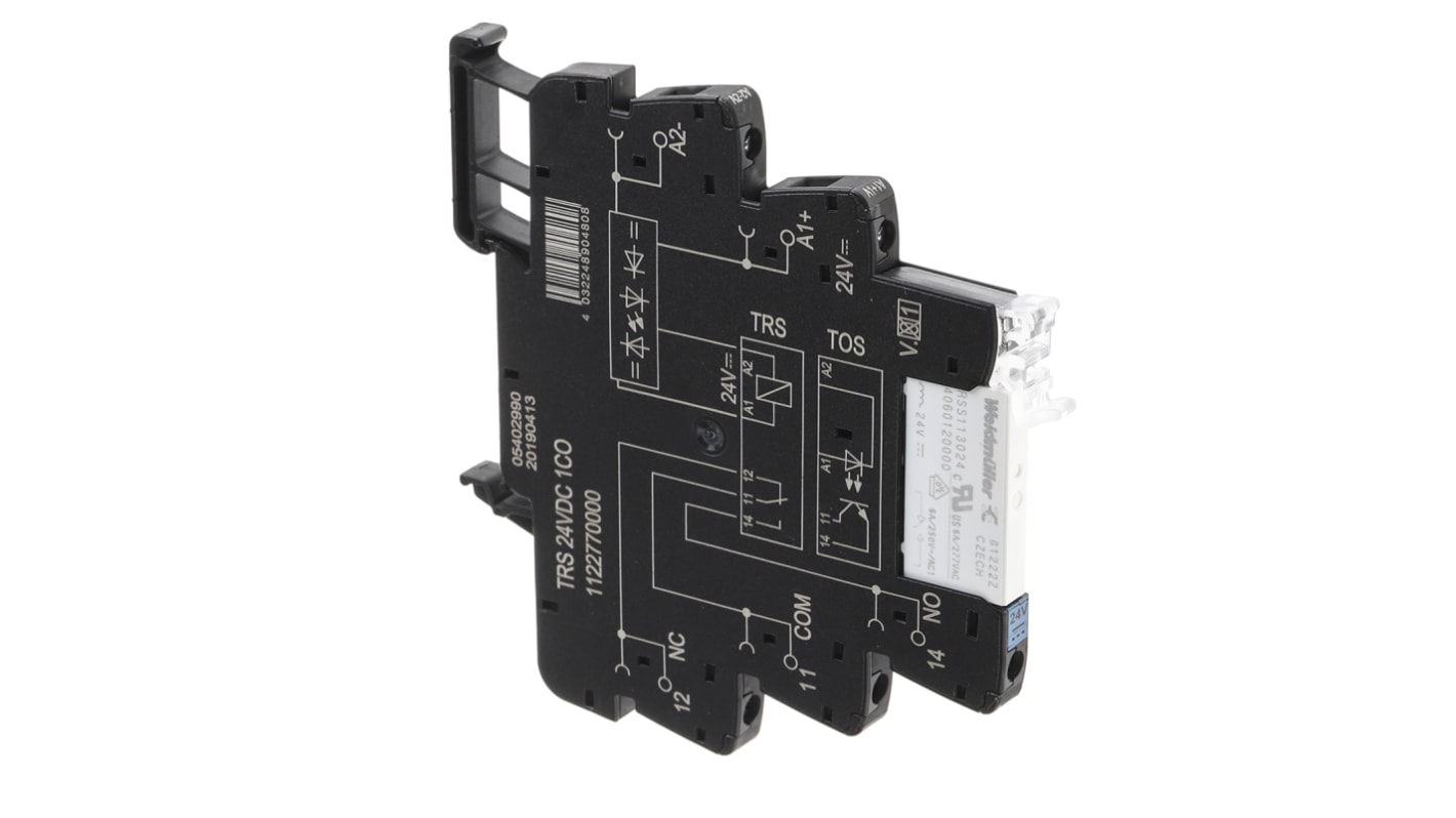 Weidmuller  DIN Rail Mount Interface Relay, 24V Coil, 6A Load Current, SPDT