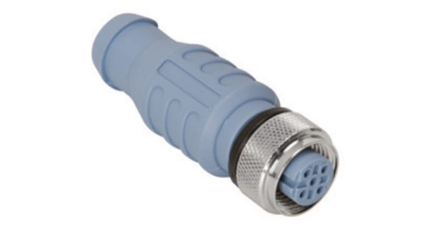 Turck Circular Connector, 5 Contacts, Panel Mount, M12 Connector, Plug, Female, IP68, IP69K, RKE Series