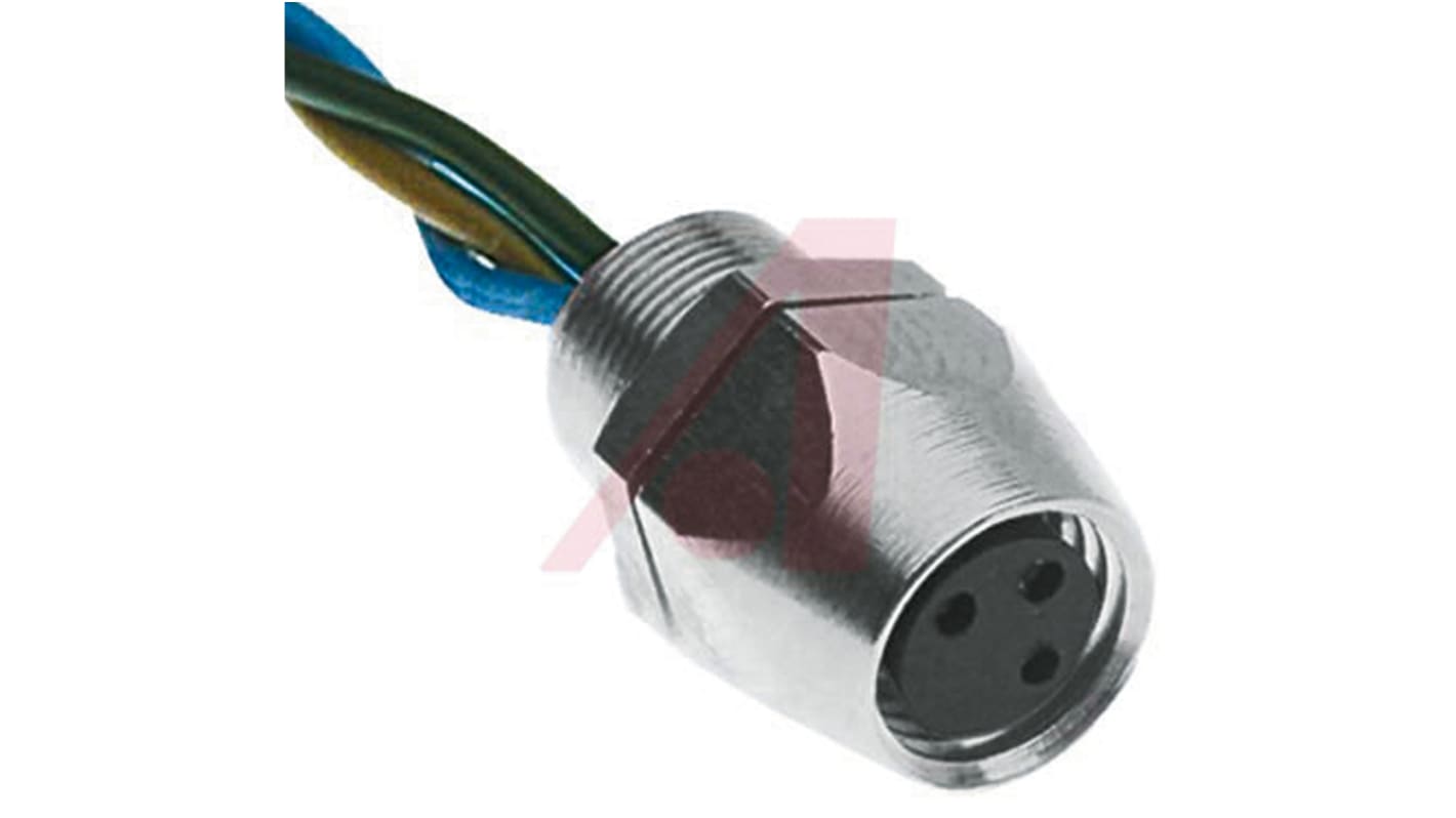 Turck Circular Connector, 3 Contacts, Panel Mount, M8 Connector, Plug, Female, IP67, MFKS Series