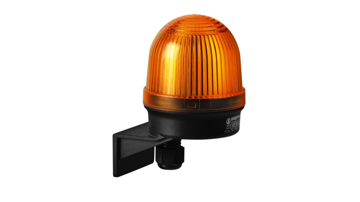 Werma 203 Series Yellow Continuous lighting Beacon, 12 → 230 V, Wall Mount, Filament Bulb