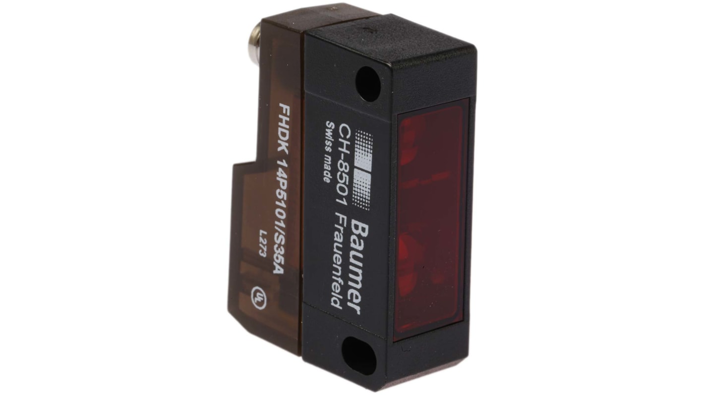 Baumer Diffuse Photoelectric Sensor, Block Sensor, 20 mm → 350 mm Detection Range