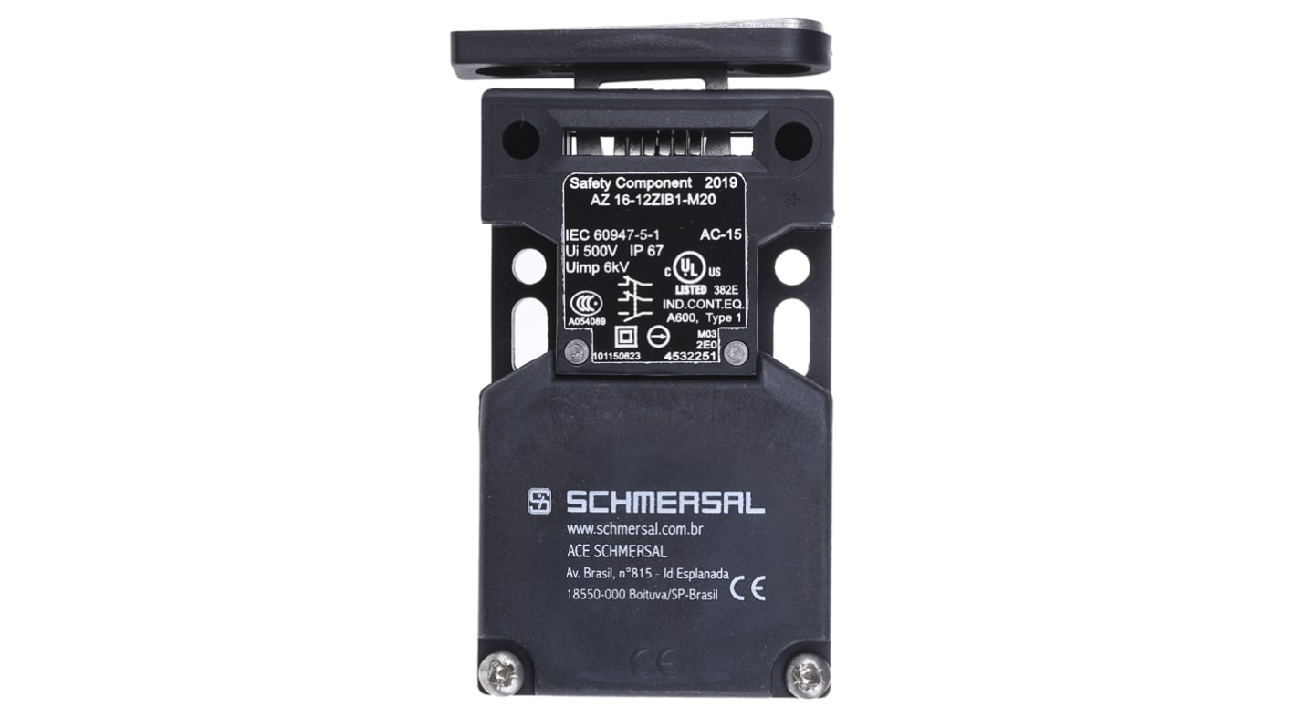 Schmersal AZ16 Safety Interlock Switch, 2NC/1NO, Keyed Actuator Included, Glass Fibre Reinforced Thermoplastic